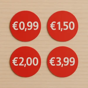 etiquetas de precios adhesivas en rollo