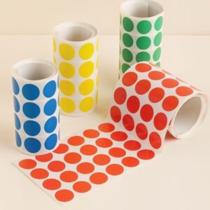 Etiquetas redondas gomets adhesivos